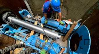 pipe push machine